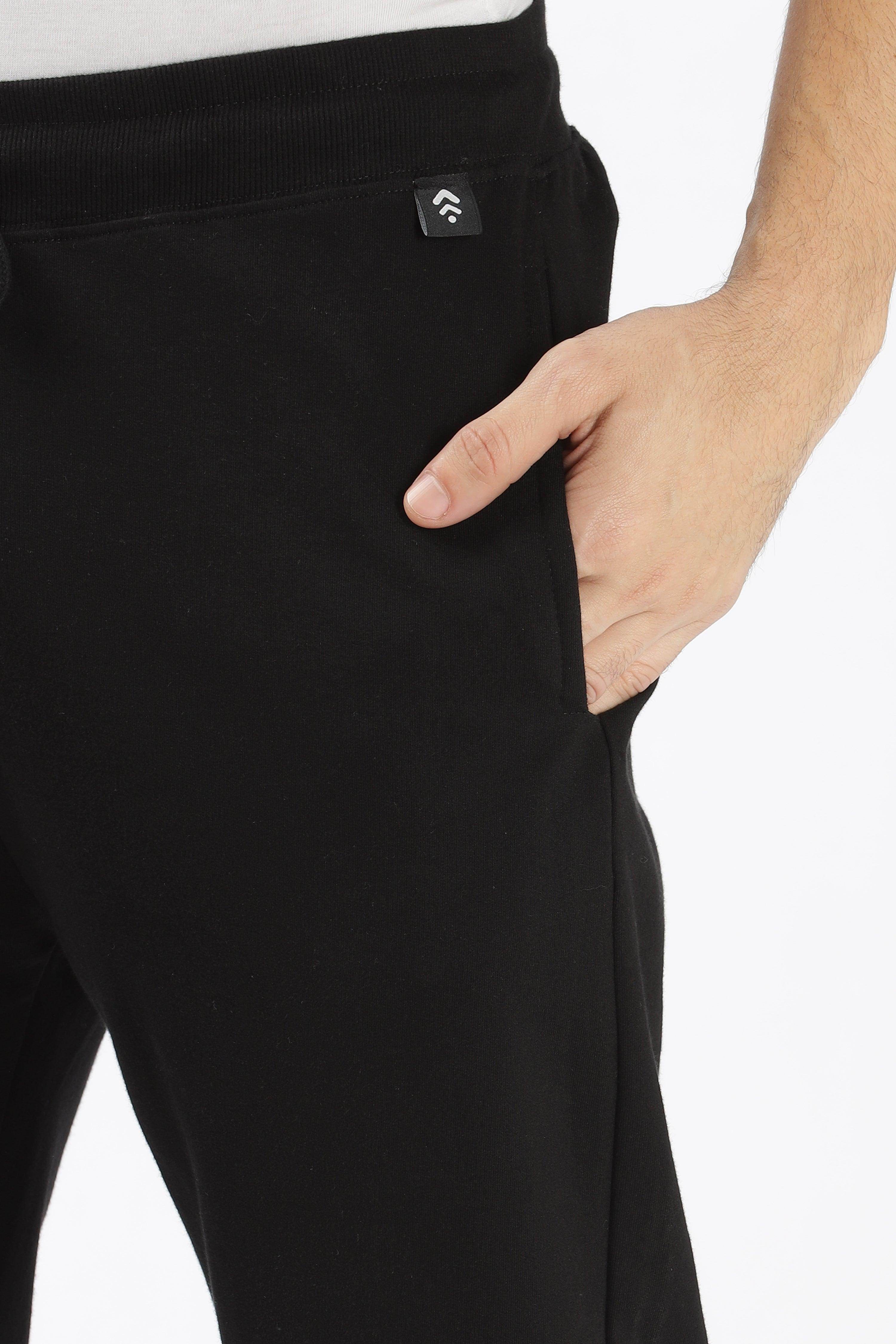 Soulmonk premium black joggers men with side pocket and comfortable fit