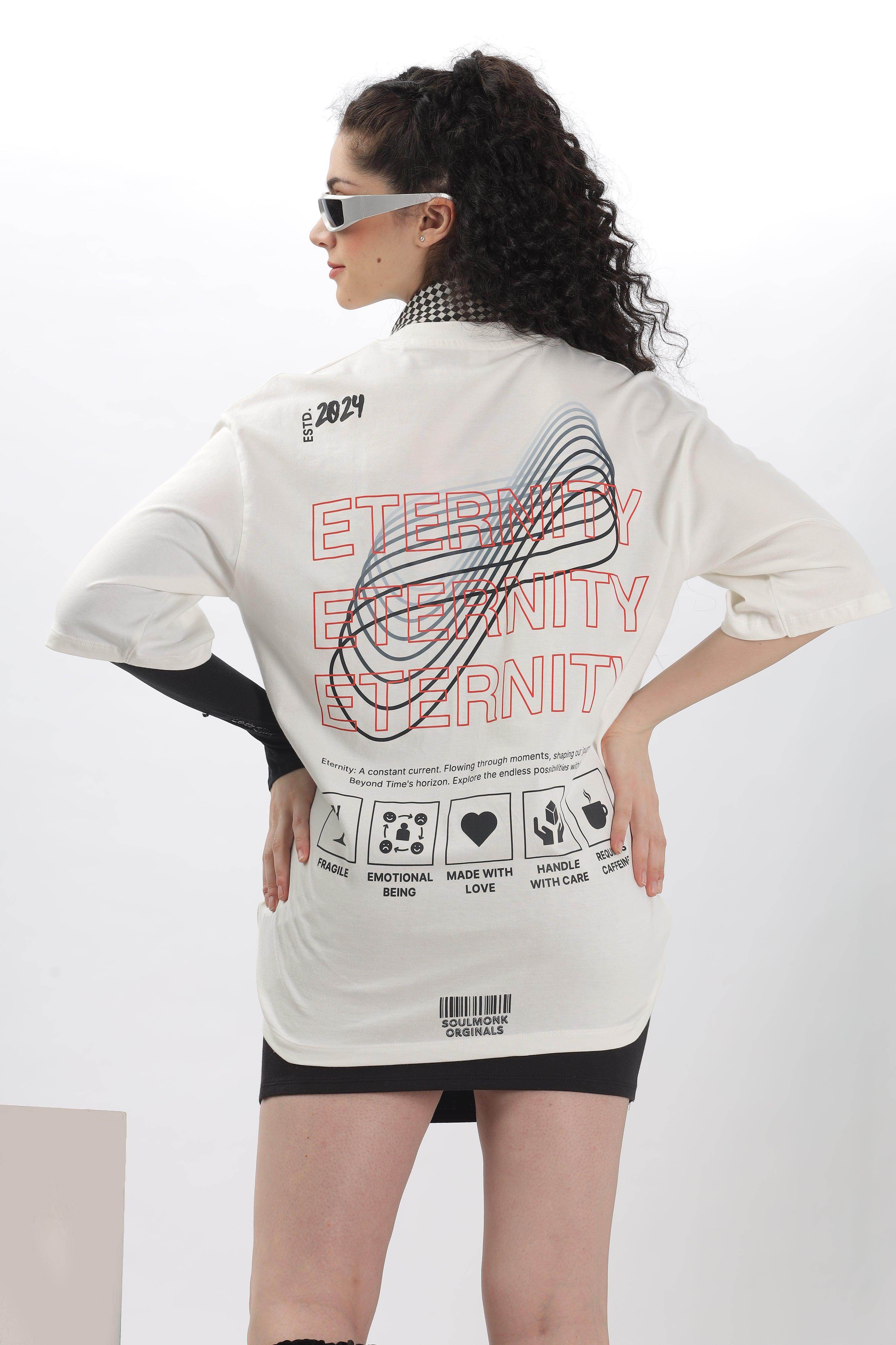 Eternity Off-white Oversized T-shirt - Soulmonk