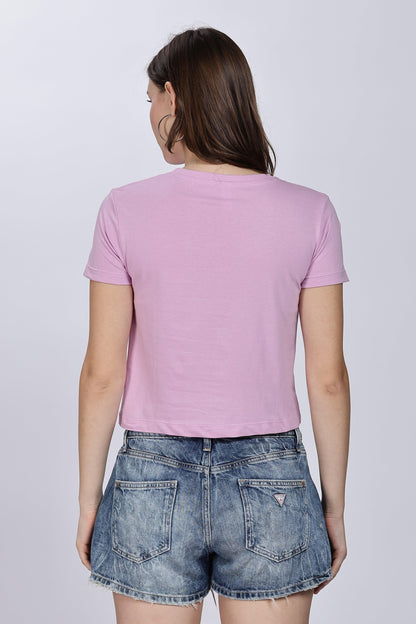 Lavender Solid Crop Top - Soulmonk