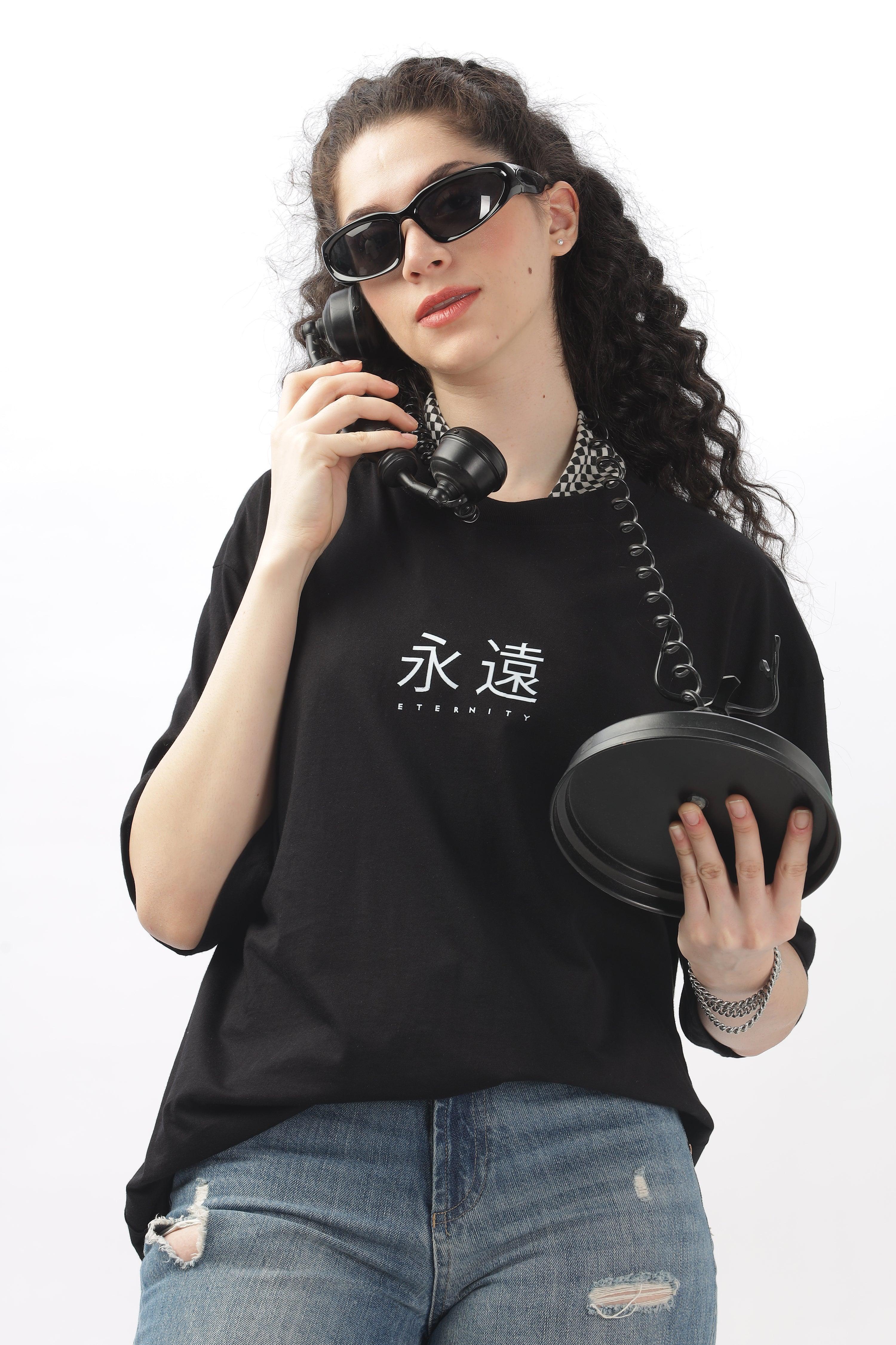 Eternity Black Oversized T-shirt - Soulmonk