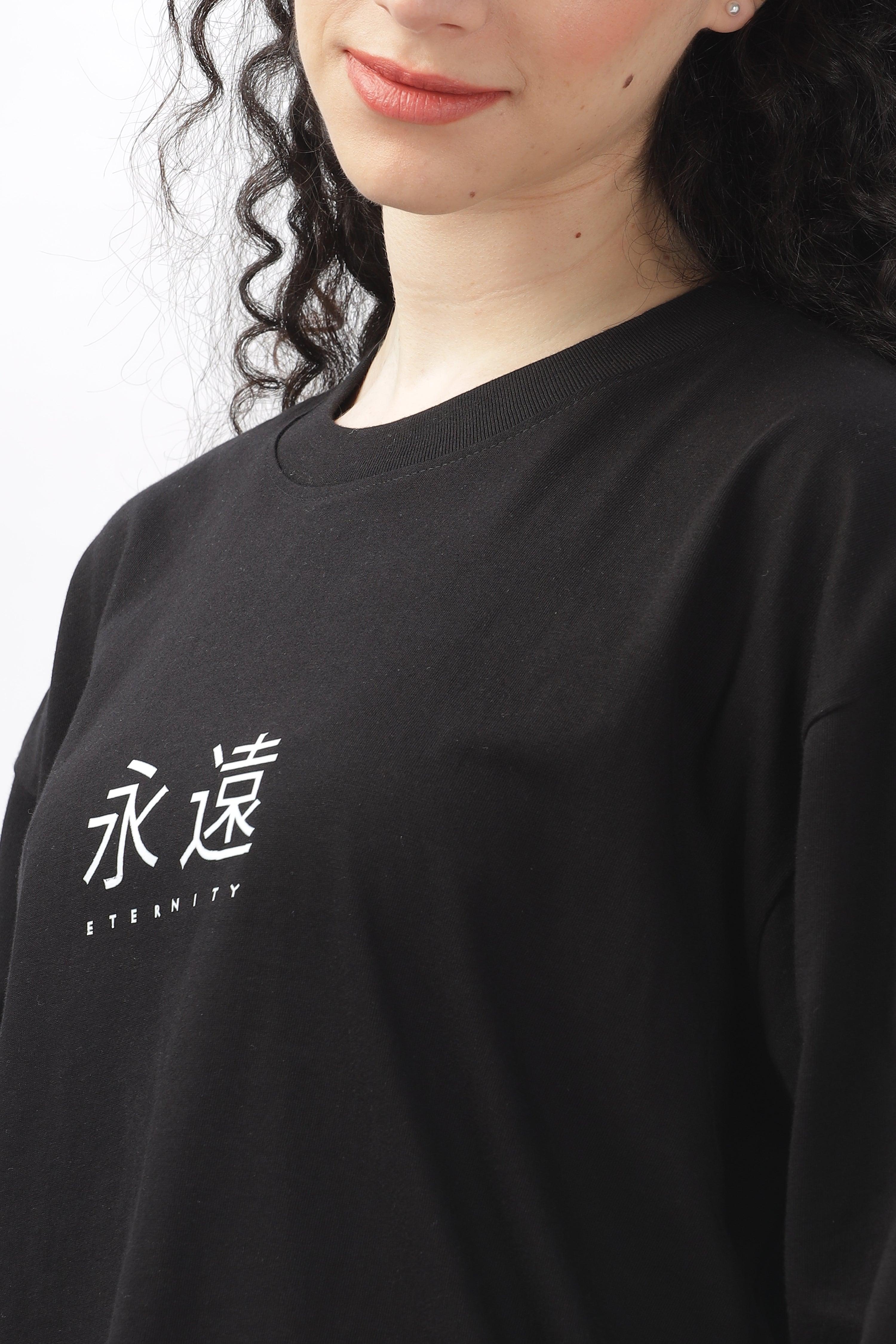 Eternity Black Oversized T-shirt - Soulmonk