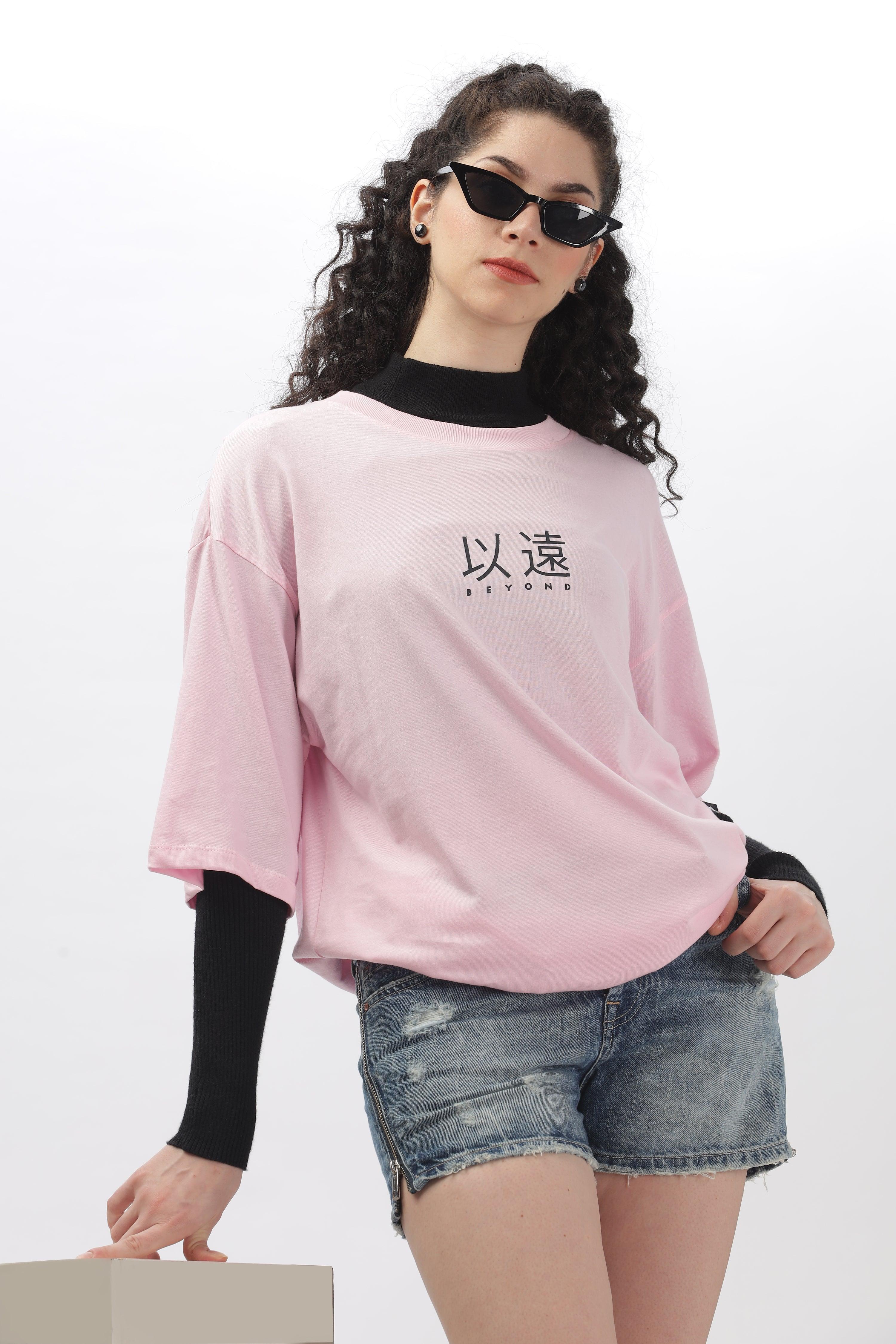 Beyond Soft Pink Oversized T-shirt - Soulmonk