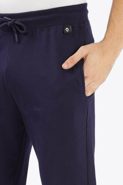 Soulmonk navy blue joggers for men with adjustable drawstring waistband and side pockets