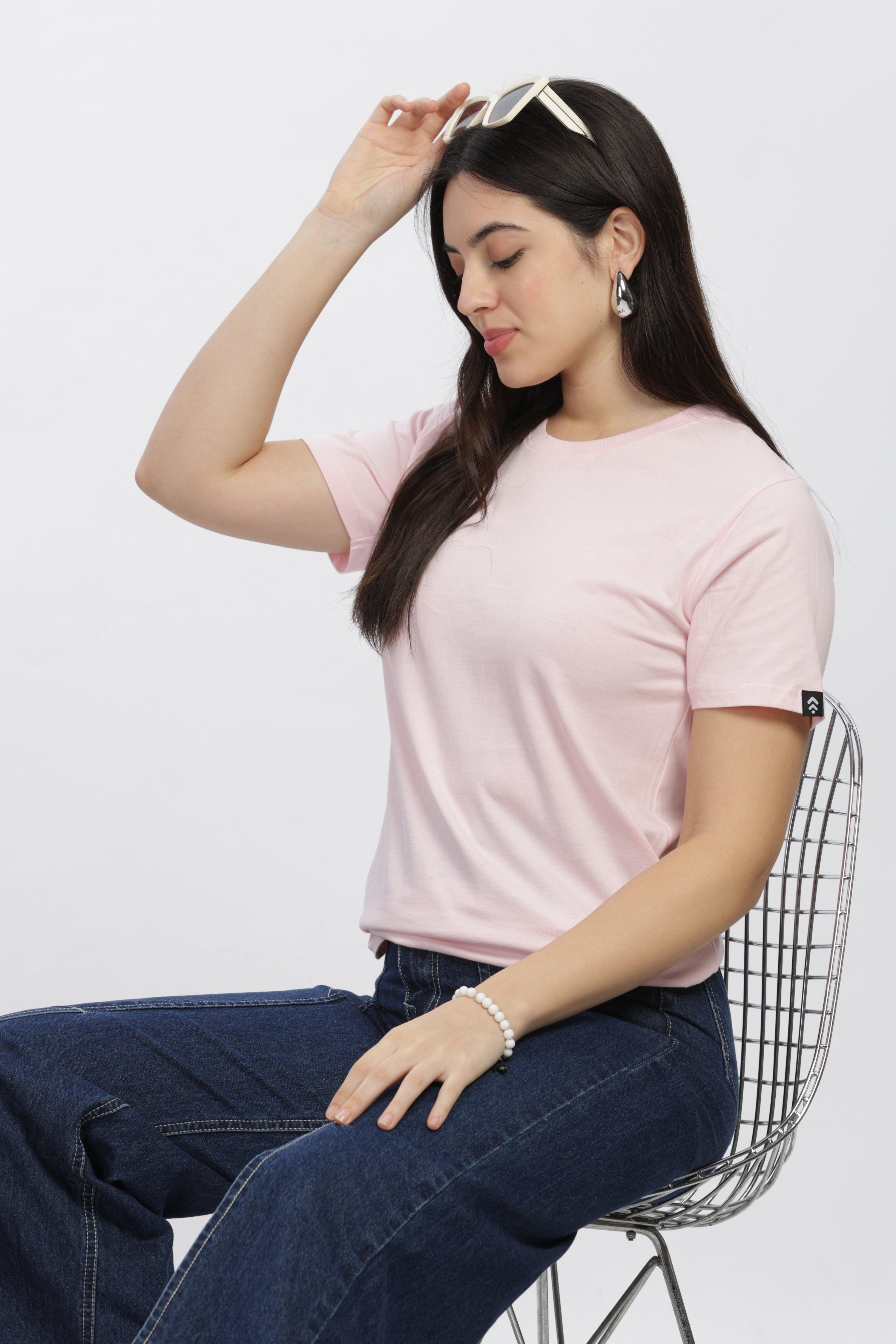 Soft Pink Casual T-shirt Relaxed Fit - Soulmonk